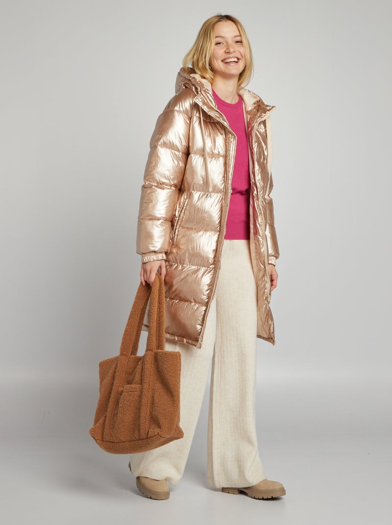 Anorak midi metalizado AMARILLO - Kiabi