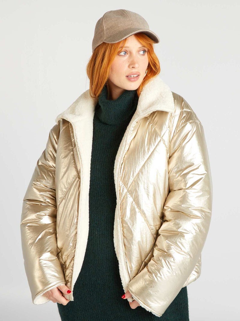Anorak reversible de borreguito AMARILLO - Kiabi