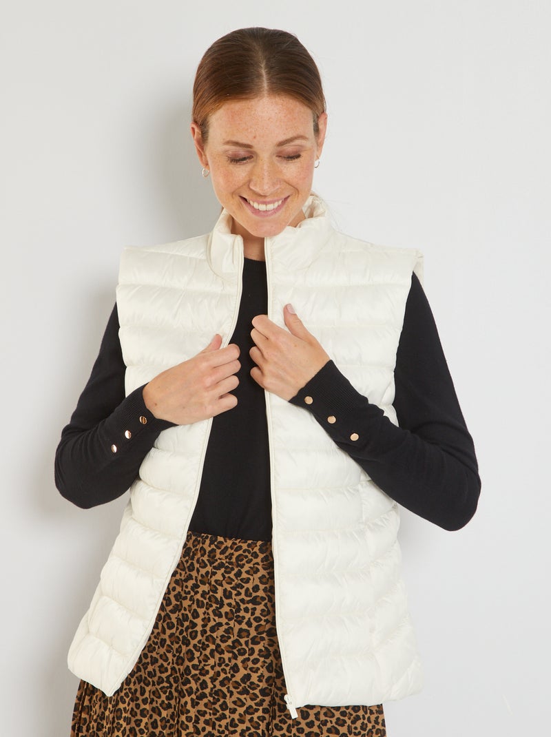 Anorak sin mangas acolchado BEIGE - Kiabi