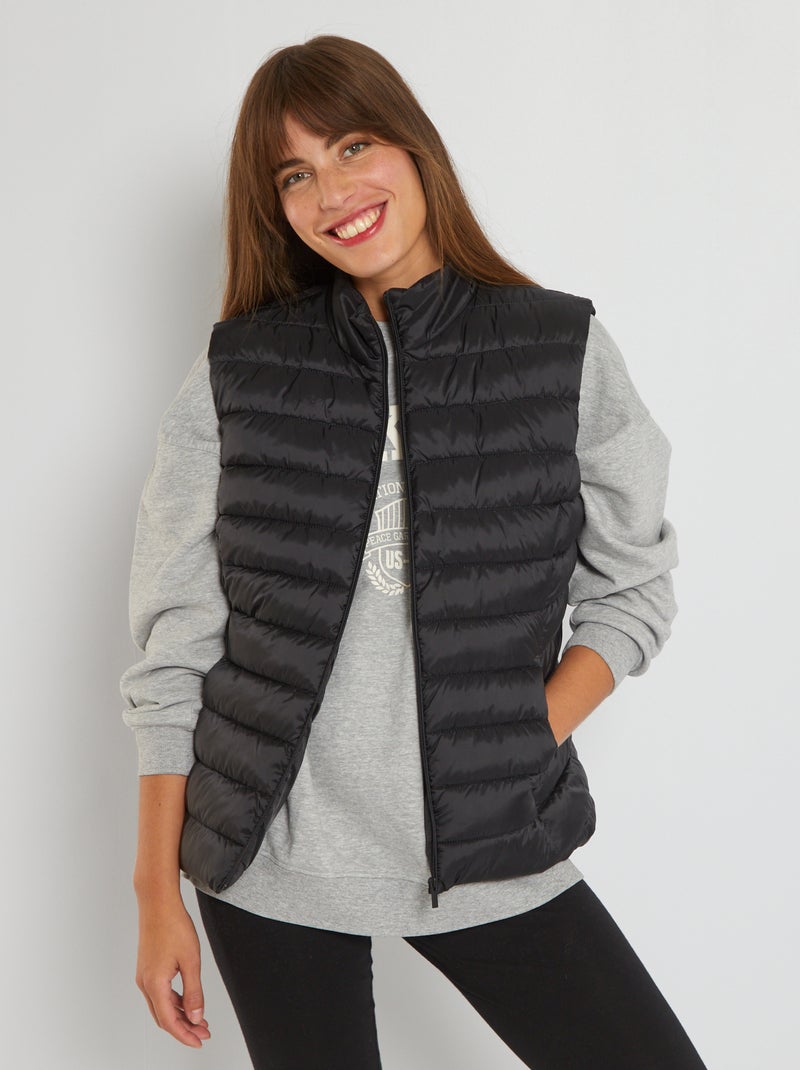 Anorak sin mangas acolchado NEGRO - Kiabi