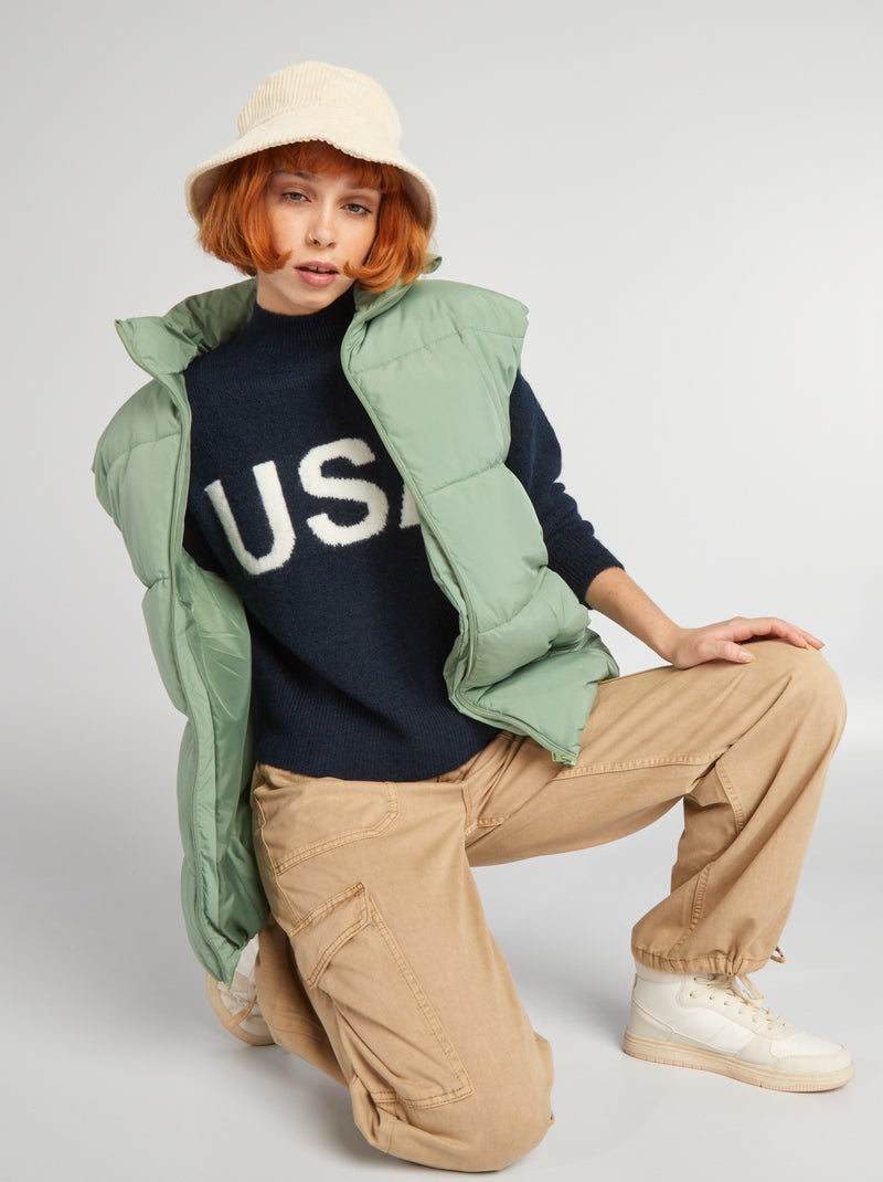 Anorak sin mangas acolchado VERDE - Kiabi