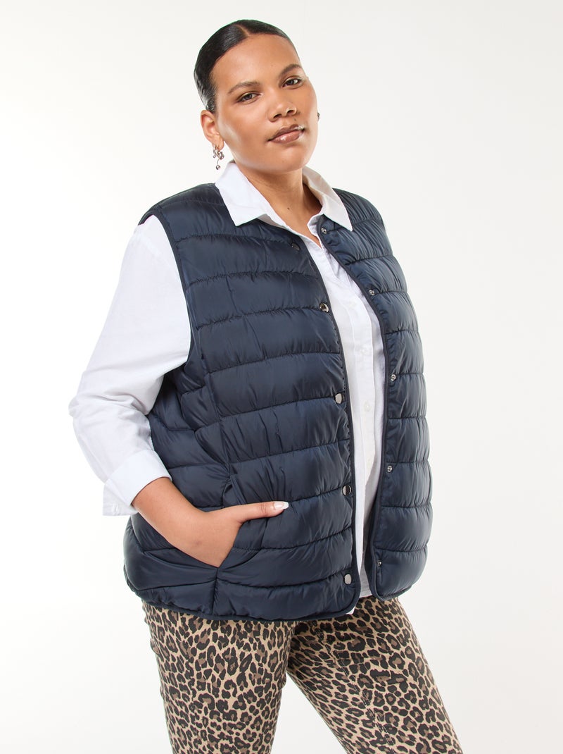 Anorak sin mangas con automáticos azul - Kiabi