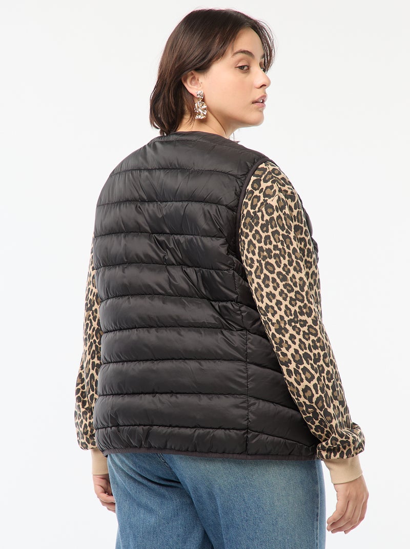 Anorak sin mangas con automáticos negro - Kiabi