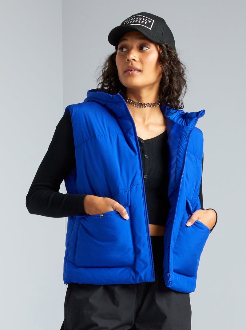 Anorak sin mangas con capucha AZUL - Kiabi