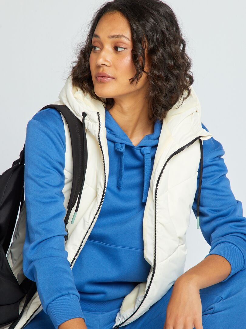 Anorak sin mangas con capucha crudo - Kiabi