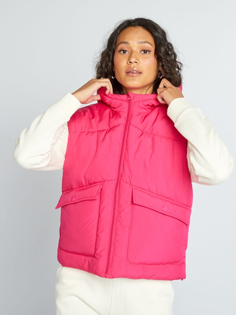 Anorak sin mangas con capucha ROSA - Kiabi