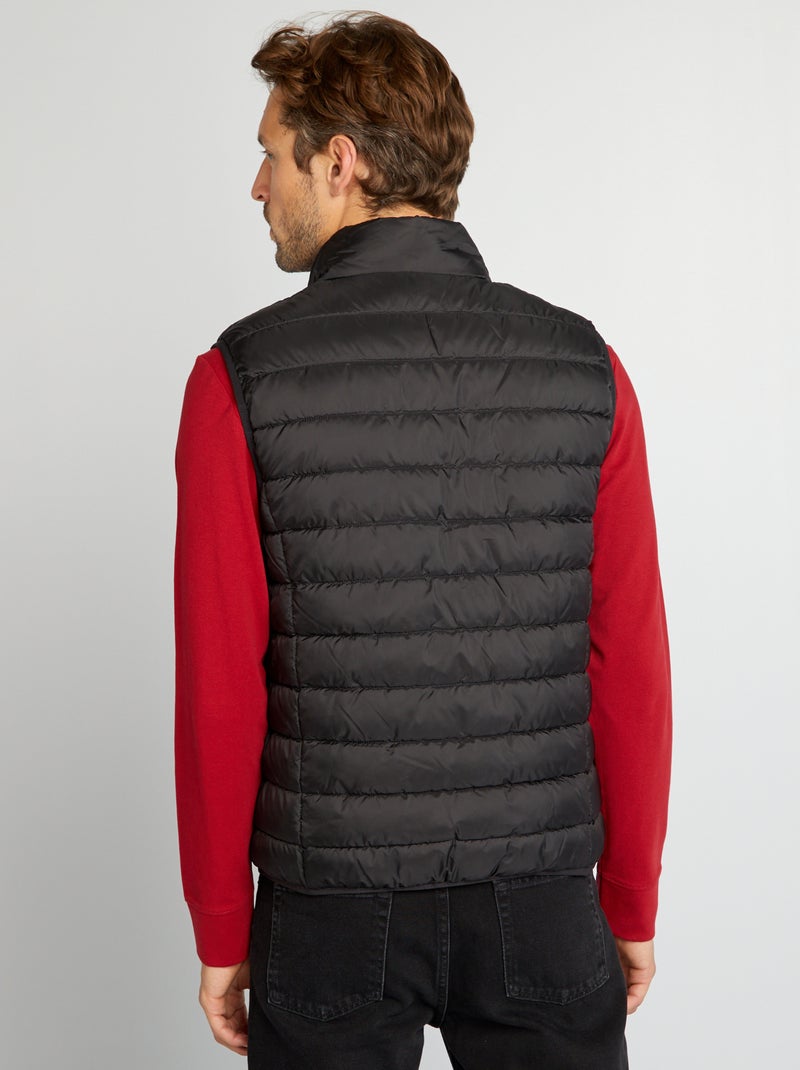 Anorak sin mangas con cuello alto negro - Kiabi