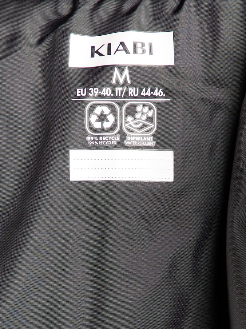 Anorak sin mangas con cuello alto negro - Kiabi