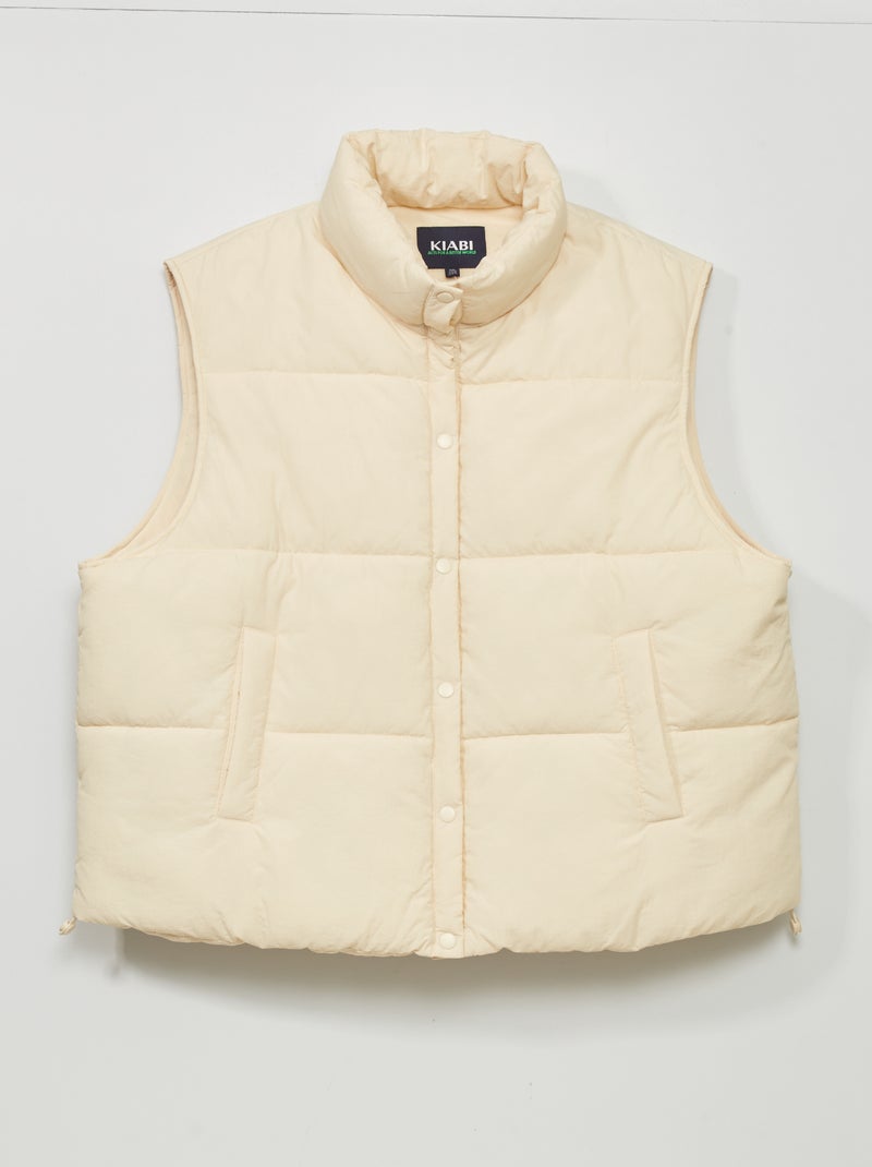 Anorak sin mangas con forro BEIGE - Kiabi