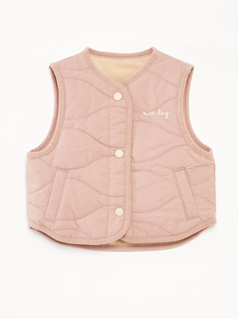 Anorak sin mangas con forro Rosa - Kiabi