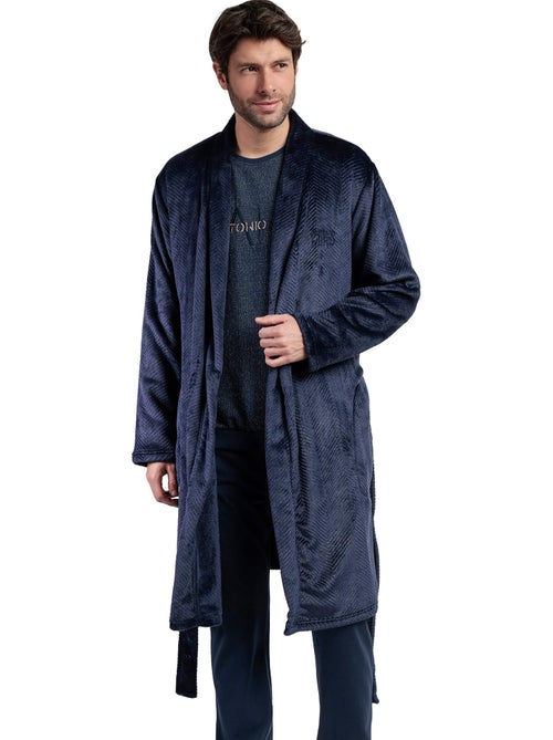 ANTONIO MIRO Bata Manga Larga Calentita Spiga para Hombre - Kiabi ANTONIO MIRO Bata Manga Larga Calentita Spiga para Hombre - Kiabi