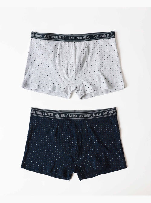 ANTONIO MIRO Calzoncillo/Boxer Dots para Hombre, (Caja de 2 unidades) - Kiabi ANTONIO MIRO Calzoncillo/Boxer Dots para Hombre, (Caja de 2 unidades) - Kiabi
