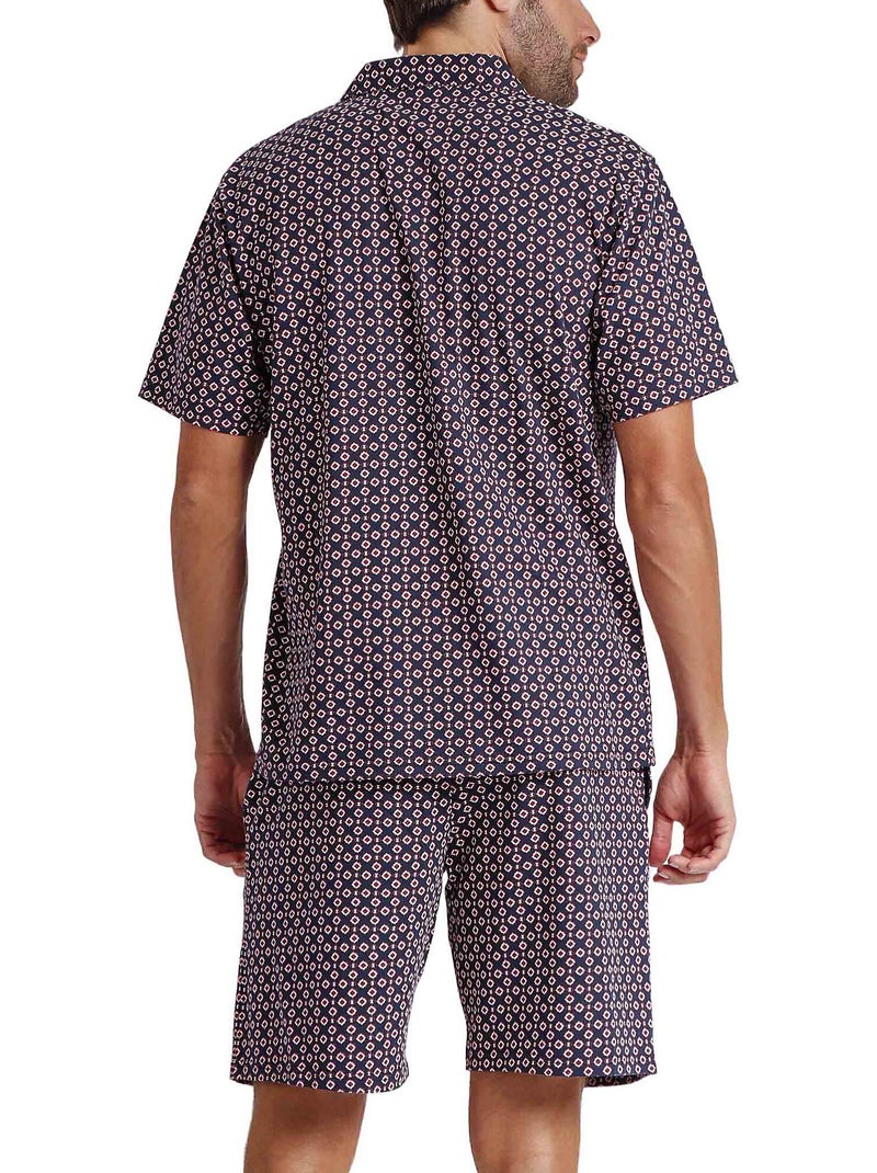 ANTONIO MIRO Pijama Abierto Manga Corta Panot para Hombre Azul marino - Kiabi