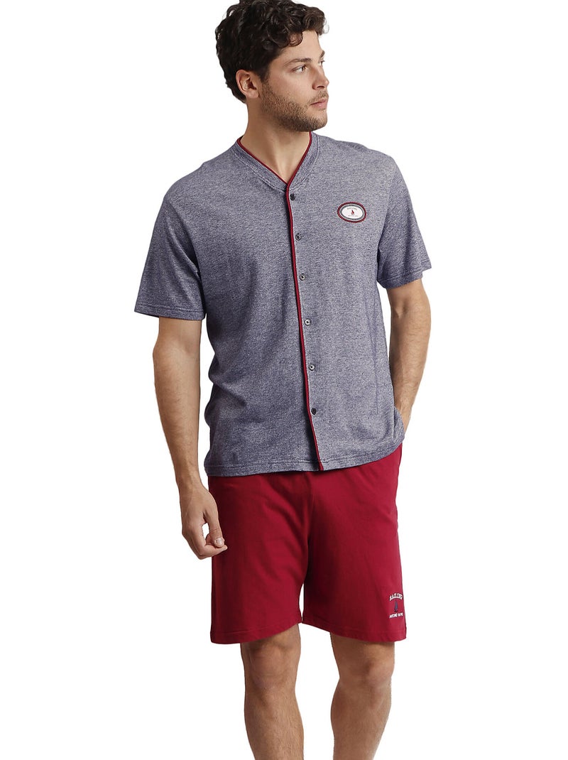 ANTONIO MIRO Pijama Abierto Manga Corta Sailing para Hombre Azul marino - Kiabi