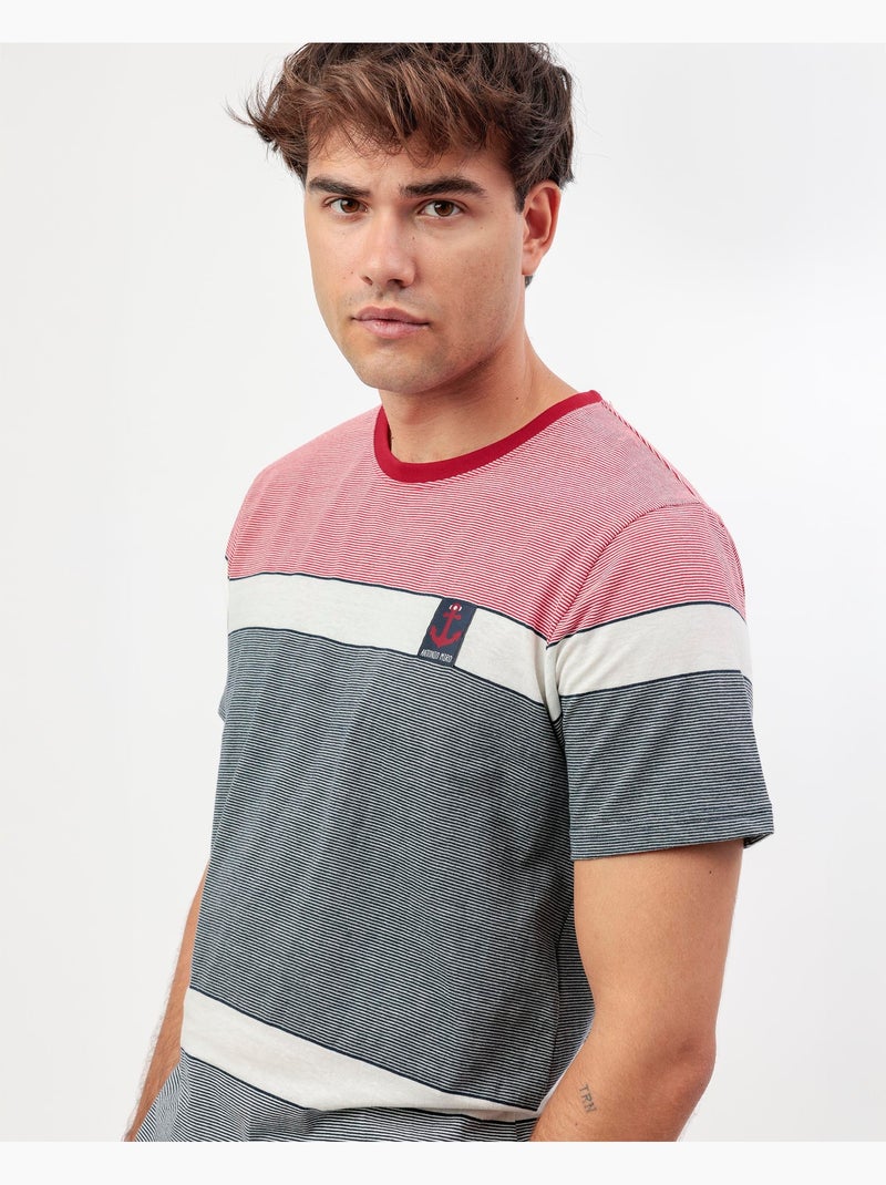 ANTONIO MIRO Pijama Manga Corta Anchor para Hombre Azul marino - Kiabi