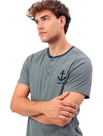 ANTONIO MIRO Pijama Manga Corta Anchor Tapeta para Hombre