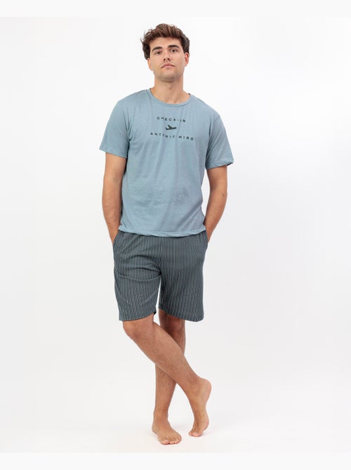 ANTONIO MIRO Pijama Manga Corta Checkin para Hombre - Kiabi