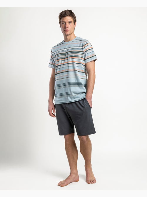 ANTONIO MIRO Pijama Manga Corta Stripes Automobile para Hombre - Kiabi ANTONIO MIRO Pijama Manga Corta Stripes Automobile para Hombre - Kiabi
