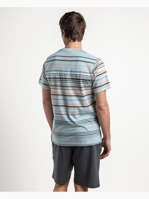 ANTONIO MIRO Pijama Manga Corta Stripes Automobile para Hombre - Kiabi ANTONIO MIRO Pijama Manga Corta Stripes Automobile para Hombre - Kiabi
