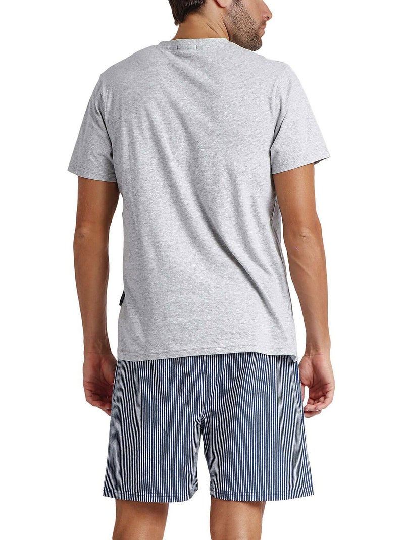 ANTONIO MIRO Pijama Manga Corta Travel para Hombre Gris - Kiabi