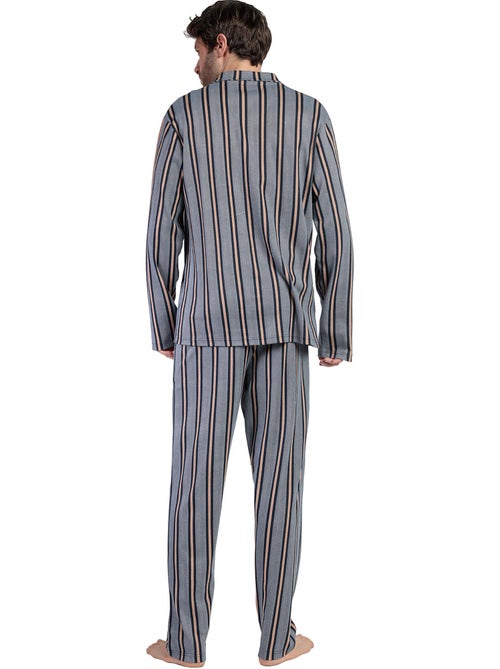 ANTONIO MIRO Pijama Manga Larga Abierto Pointe para Hombre - Kiabi ANTONIO MIRO Pijama Manga Larga Abierto Pointe para Hombre - Kiabi