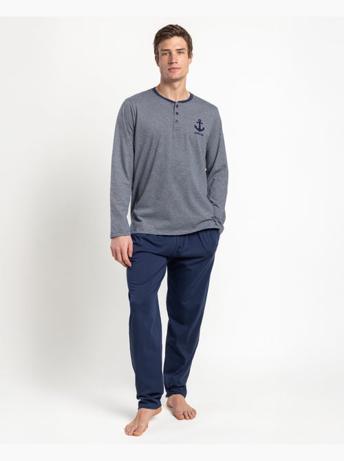 ANTONIO MIRO Pijama Manga Larga Anchor para Hombre - Kiabi