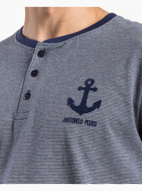ANTONIO MIRO Pijama Manga Larga Anchor para Hombre - Kiabi