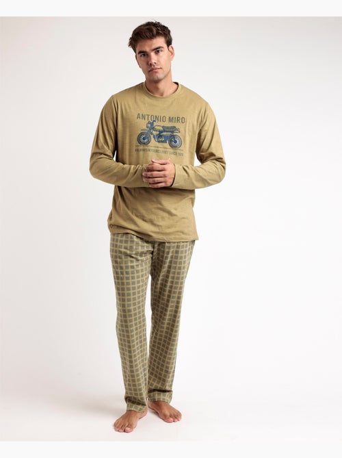 ANTONIO MIRO Pijama Manga Larga Caferacer para Hombre - Kiabi ANTONIO MIRO Pijama Manga Larga Caferacer para Hombre - Kiabi