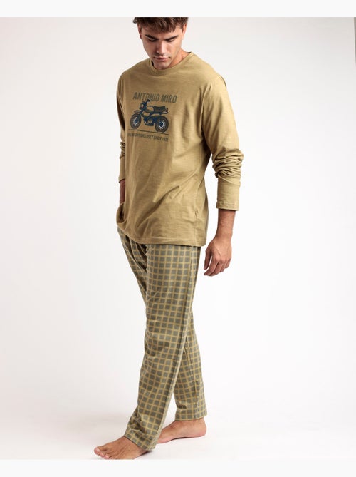 ANTONIO MIRO Pijama Manga Larga Caferacer para Hombre - Kiabi ANTONIO MIRO Pijama Manga Larga Caferacer para Hombre - Kiabi