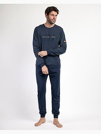 ANTONIO MIRO Pijama Manga Larga Felpa Ridge para Hombre