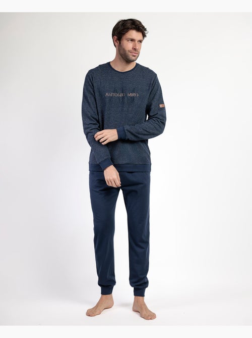 ANTONIO MIRO Pijama Manga Larga Felpa Ridge para Hombre - Kiabi ANTONIO MIRO Pijama Manga Larga Felpa Ridge para Hombre - Kiabi