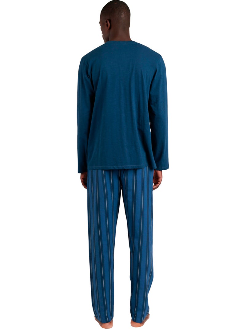 ANTONIO MIRO Pijama Manga Larga Marine Flags para Hombre Azul - Kiabi