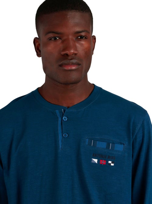 ANTONIO MIRO Pijama Manga Larga Marine Flags para Hombre - Kiabi ANTONIO MIRO Pijama Manga Larga Marine Flags para Hombre - Kiabi