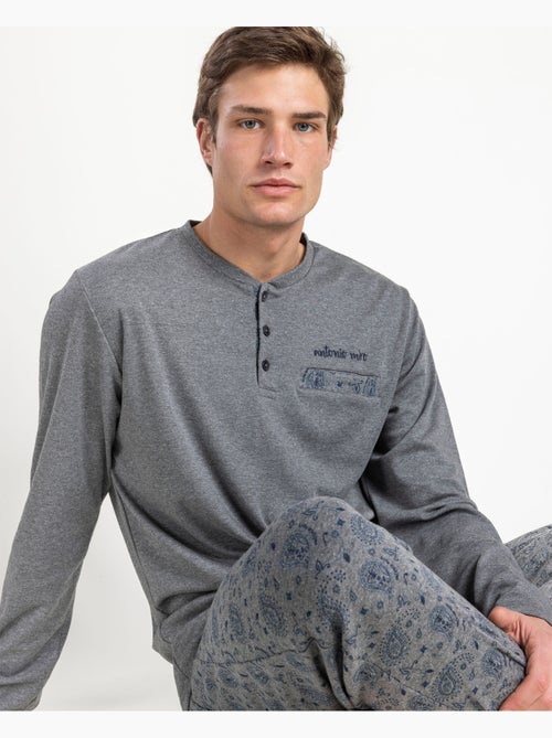 ANTONIO MIRO Pijama Manga Larga Paisley para Hombre - Kiabi