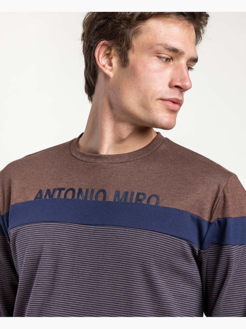 ANTONIO MIRO Pijama Manga Larga Stripes Dapper para Hombre - Kiabi