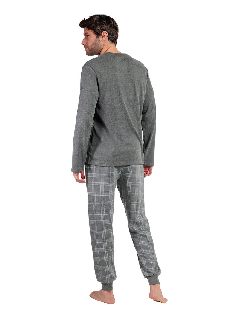 ANTONIO MIRO Pijama Manga Larga Suv para Hombre Gris - Kiabi