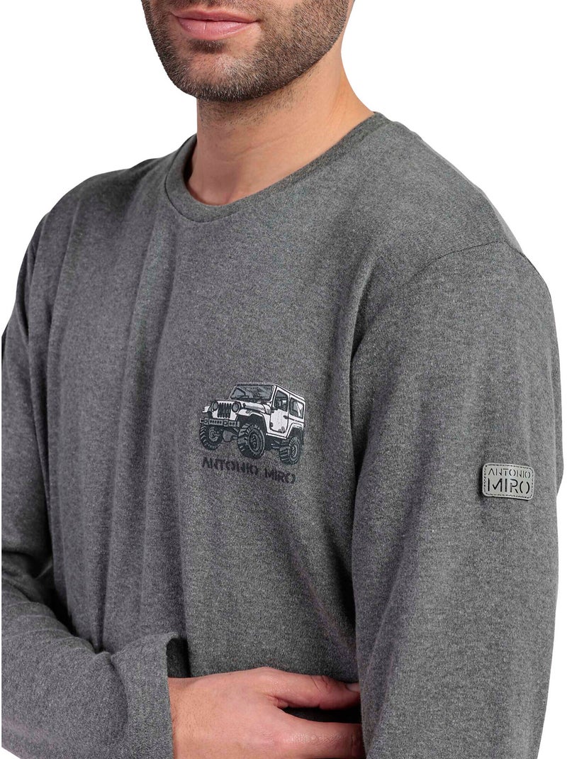 ANTONIO MIRO Pijama Manga Larga Suv para Hombre Gris - Kiabi