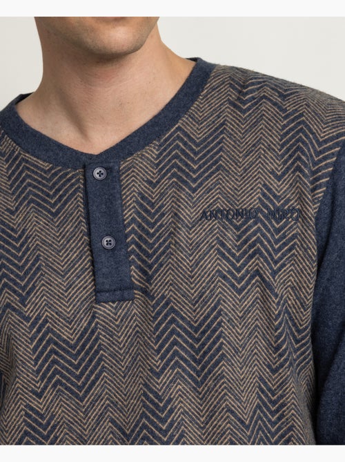 ANTONIO MIRO Pijama Manga Larga Tapeta Dapper para Hombre - Kiabi