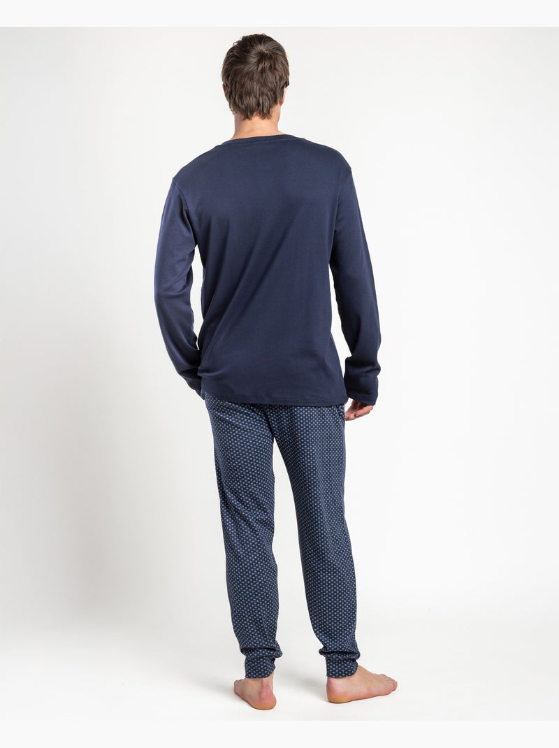 ANTONIO MIRO Pijama Manga Larga Tapeta Lounge Club para Hombre Azul marino - Kiabi
