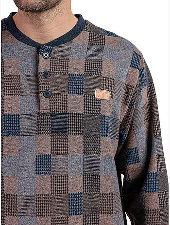 ANTONIO MIRO Pijama Manga Larga Tapeta Rectangles para Hombre