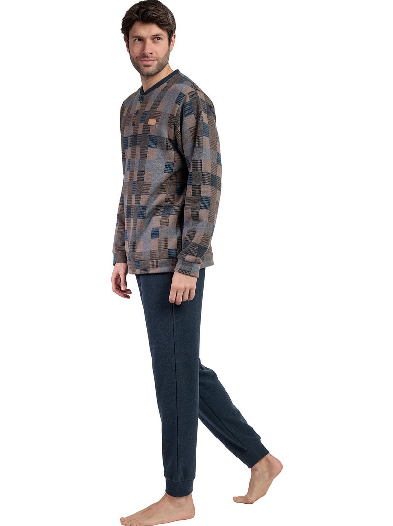 ANTONIO MIRO Pijama Manga Larga Tapeta Rectangles para Hombre Marrón - Kiabi