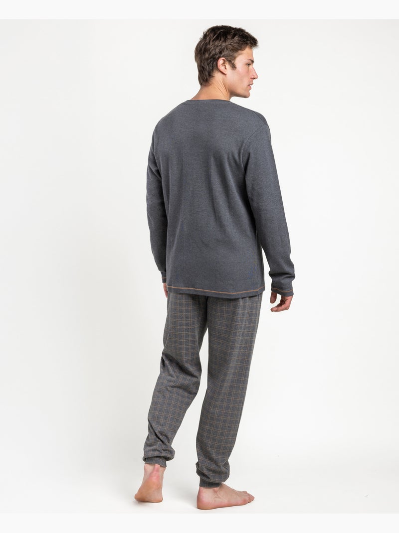 ANTONIO MIRO Pijama Manga Larga Watch para Hombre Gris jaspeado - Kiabi