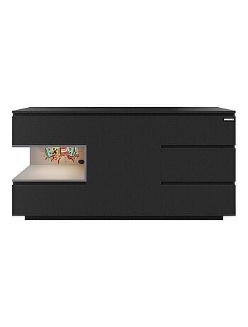 Aparador con 5 cajones y compartimento abierto con LED 'Roba' - Minecraft