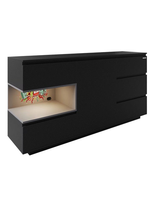 Aparador con 5 cajones y compartimento abierto con LED 'Roba' - Minecraft - Kiabi