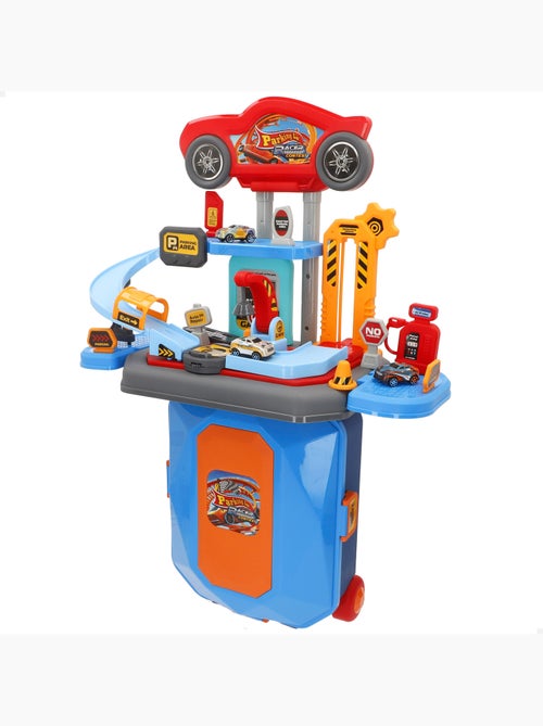 Aparcamiento en la ciudad 2 en 1 con 3 coches metálicos y maletín portátil (47x24x66 cm) speed & go - Kiabi