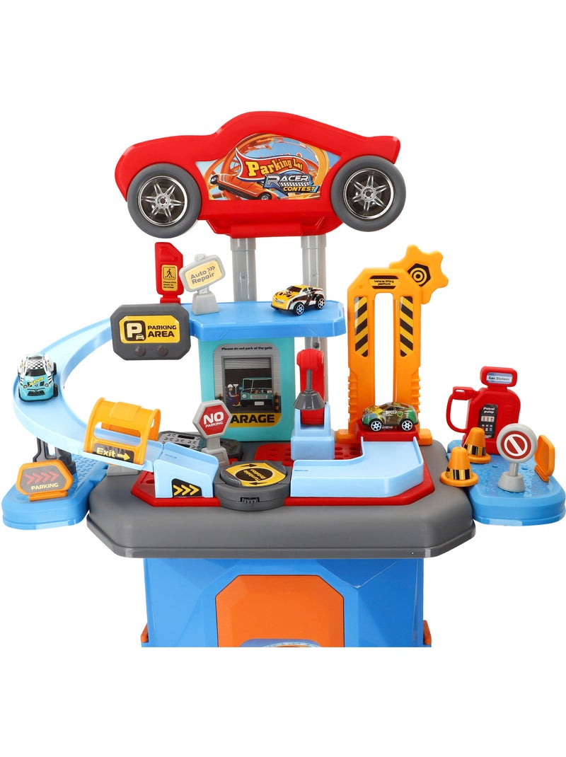 Aparcamiento en la ciudad 2 en 1 con 3 coches metálicos y maletín portátil (47x24x66 cm) speed & go N/D - Kiabi
