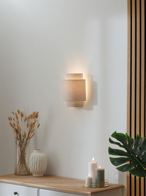 Aplique de pared de lino con estructura de acero - Kiabi