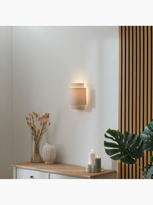 Aplique de pared de lino con estructura de acero - Kiabi Aplique de pared de lino con estructura de acero - Kiabi