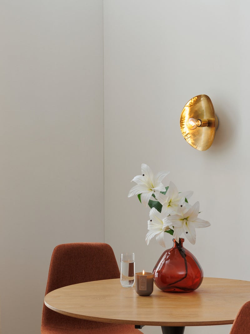 Aplique de pared de metal martillado efecto latón Dorado/Oro - Kiabi