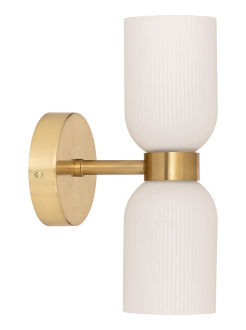 Aplique de pared doble de vidrio estriado - Kiabi